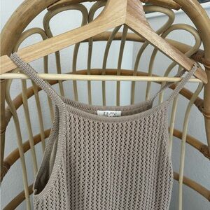 Z Supply Tan Knit Tank Top Size Medium